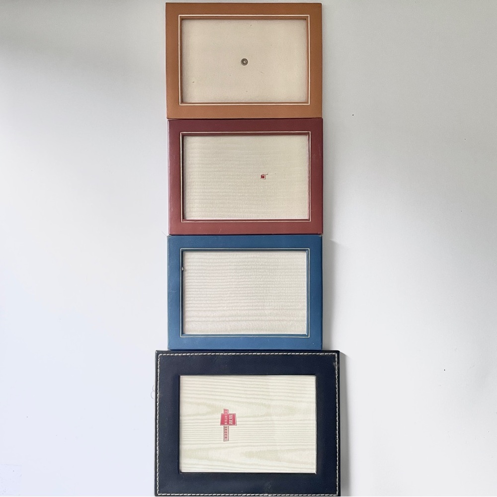 Vintage Genuine Leather BH Echtes Leder Picture Frames MCM Bohemian Minimalist